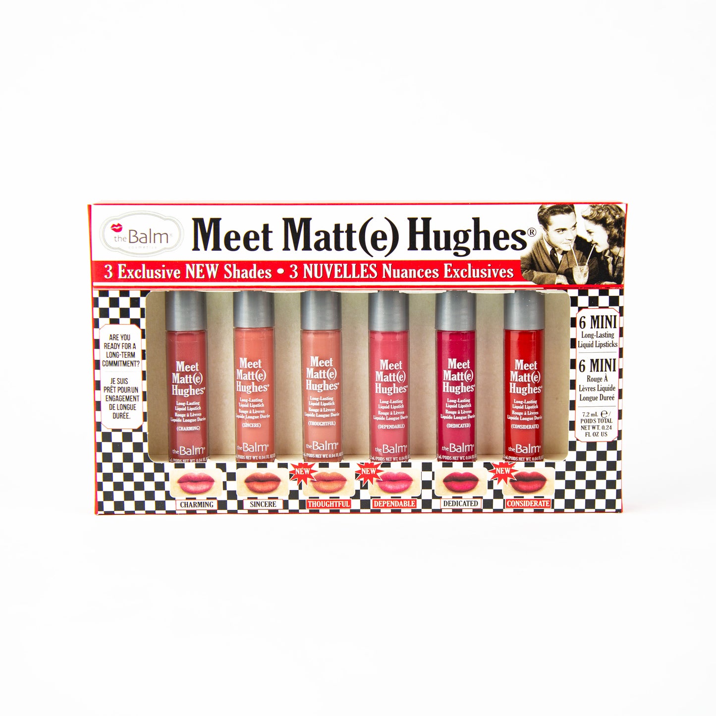 theBalm Meet Matt(e) Hughes Volume 14 Set of 6 Mini Long-Lasting Liquid Lipsticks with 3 New Shades