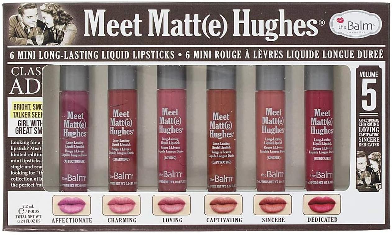 theBalm Cosmetics Meet Matte Hughes Volume 5 Set of 6 Mini Long-Lasting Liquid Lipsticks