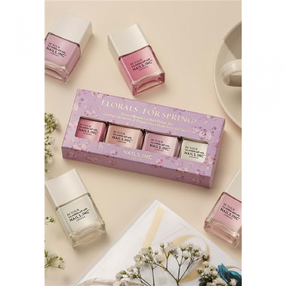 Nails Inc. Florals For Spring 4-Piece Nail Polish Set