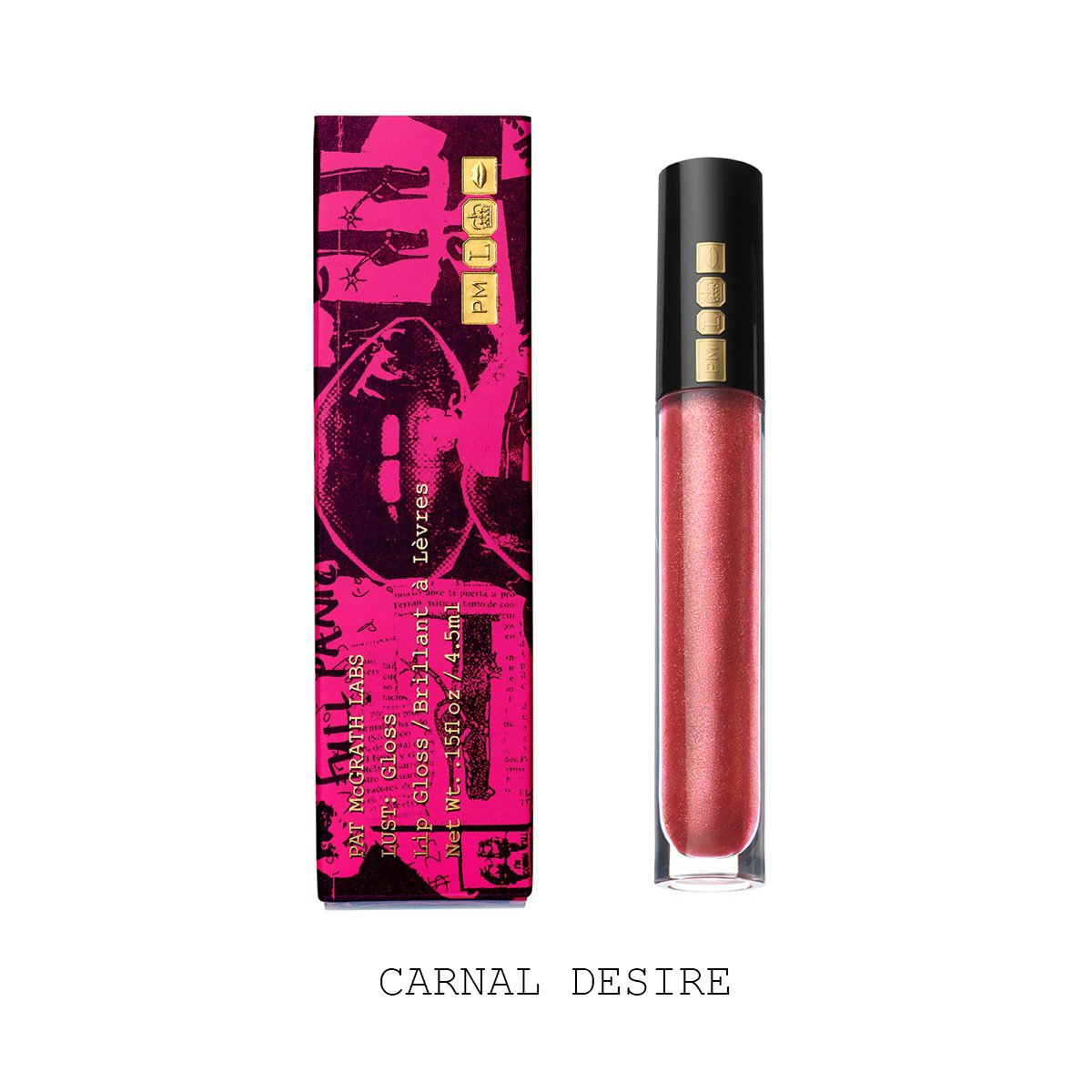 Pat McGrath Lust: Gloss Lip Gloss - Carnal Desire (Sheer Red with Sparkling Pink and Gold Pearl)
