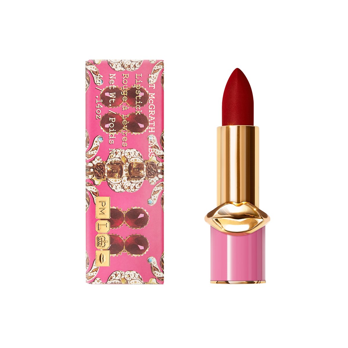 Pat McGrath Opulence Pink Sapphire MatteTrance Lipstick - Forbidden Love (Ultimate Classic Red)