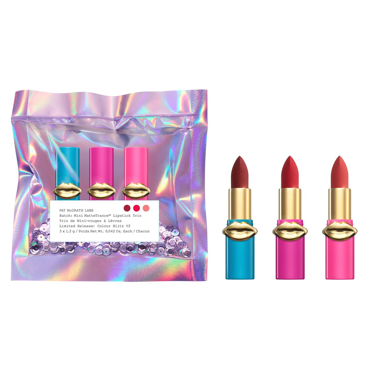 Pat McGrath Labs Mini MATTETRANCE™ Lipstick Trio Colour Blitz V2