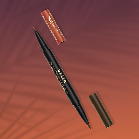 Stila Stay All Day® Dual-Ended Waterproof Liquid Eye Liner: Two Colours - Amber and Dark Brown