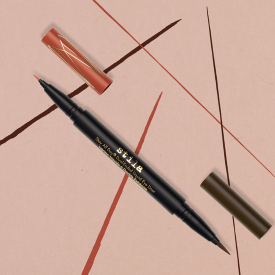 Stila Stay All Day® Dual-Ended Waterproof Liquid Eye Liner: Two Colours - Amber and Dark Brown