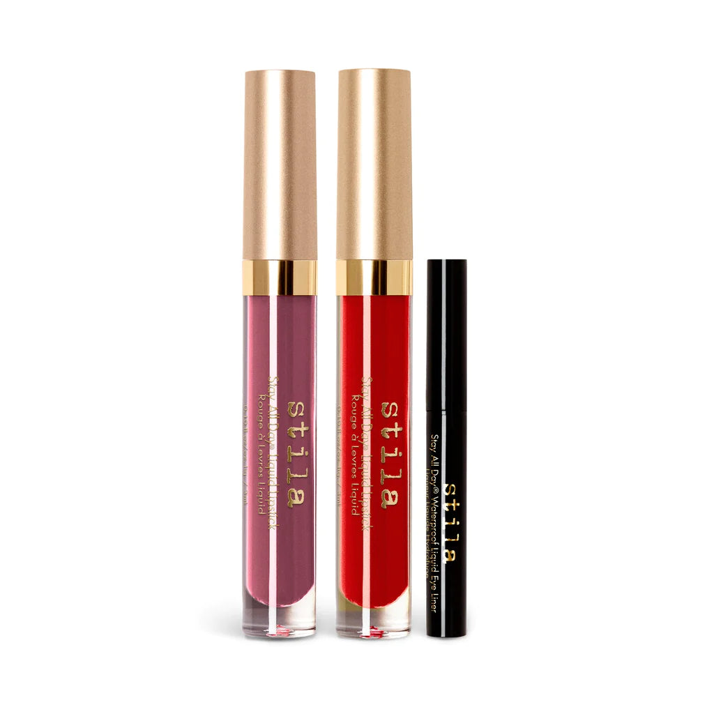 Load image into Gallery viewer, Stila Triple Play Stay All Day® Liquid Lipstick and Eye Liner Set
