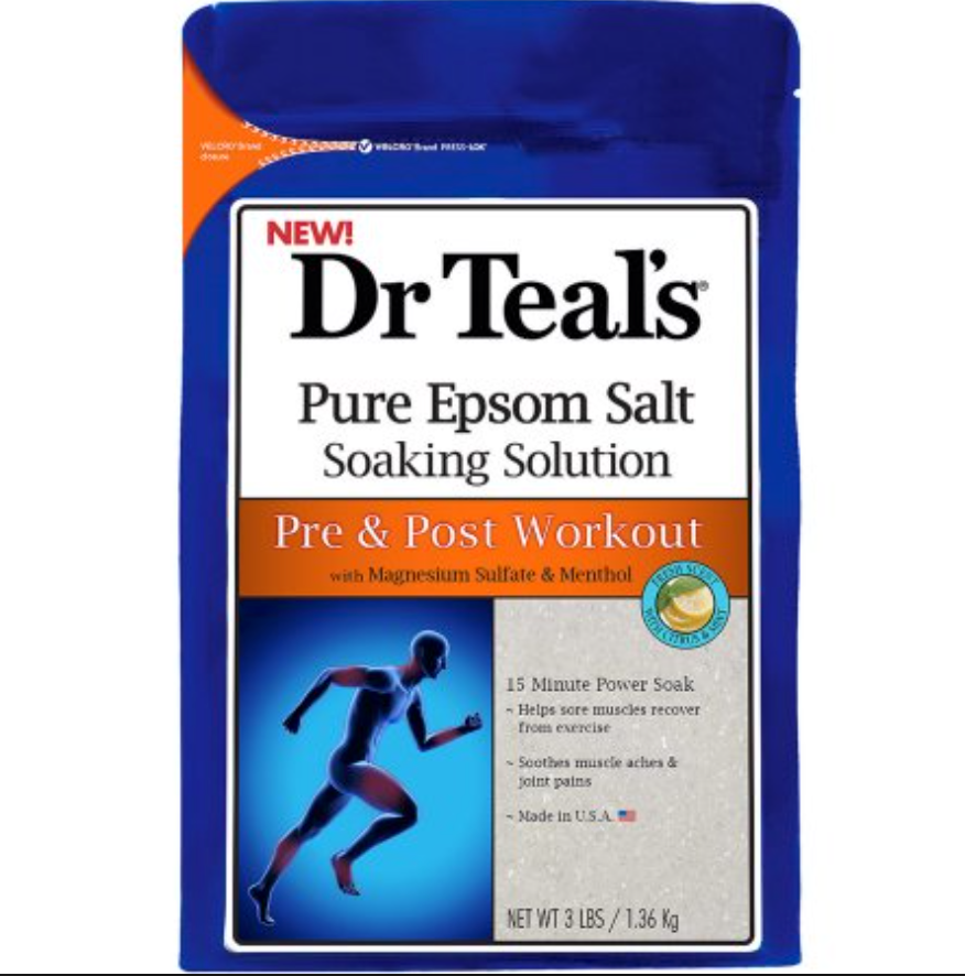 Dr Teal's Pre and Post Workout Soaking Salt Solution, 1.36kg