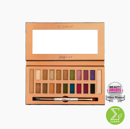 Sigma Beauty Dream Eye and Cheek Palette Collaboration with Beautybird - 18 eyeshadows | 2 highlighters | Dual-ended brush