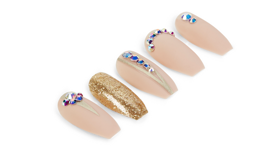 Load image into Gallery viewer, Ardell Nail Addict Premium Nails Nude Jewelled
