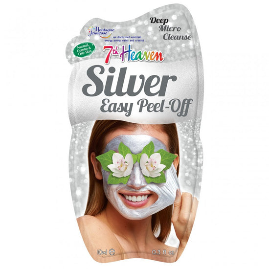 7th Heaven Silver Peel-Off Mask, Mask with Powder Smithsonite, Pressed Orchid and Crushed Violets, Helps Purify, Tone and Tighten your Skin, Normal, Combo or Oily Skin, 3-Pack of, 0.3 FL, Sachets