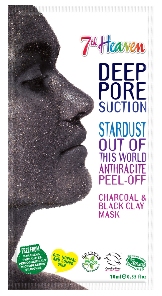 7th Heaven StarDust Out of this World Anthracite Peel Off Charcoal and Black Clay Mask