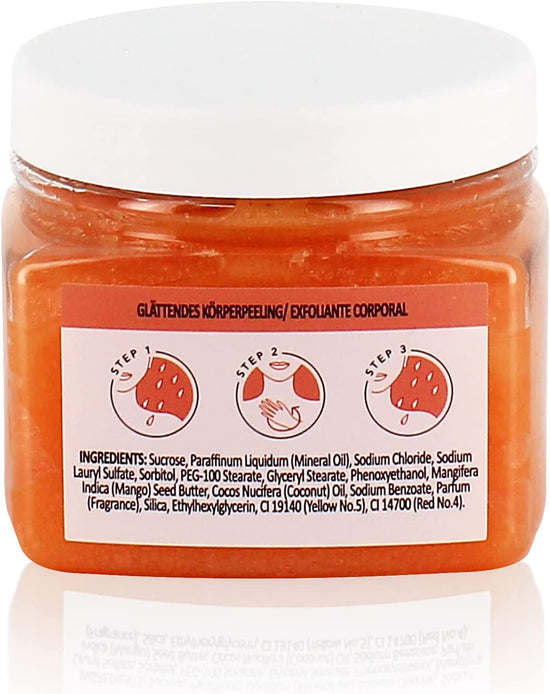 Sunday Rain Polishing Body Scrub for Extra Smooth & Soft Skin, Vegan and Cruelty-Free, Tropical Mango Butter and Coconut Oil, 265g
