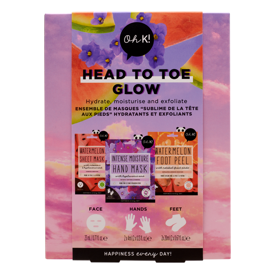 Oh K! Head To Toe Glow Mask & Peel Pamper Set