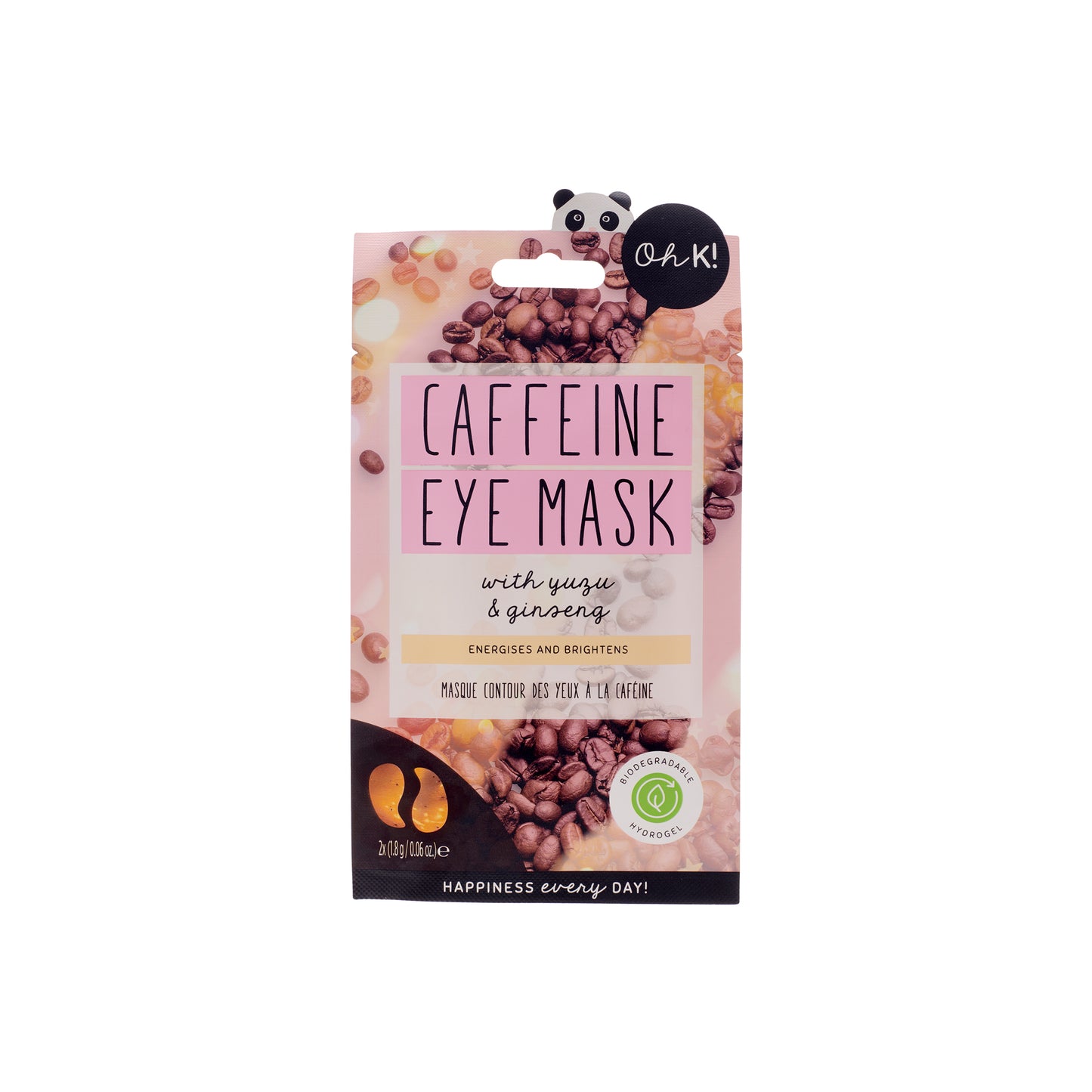 Load image into Gallery viewer, Oh K! Caffeine Under Eye Mask, For Puffy Tired Eyes, With Added Caffeine 15g
