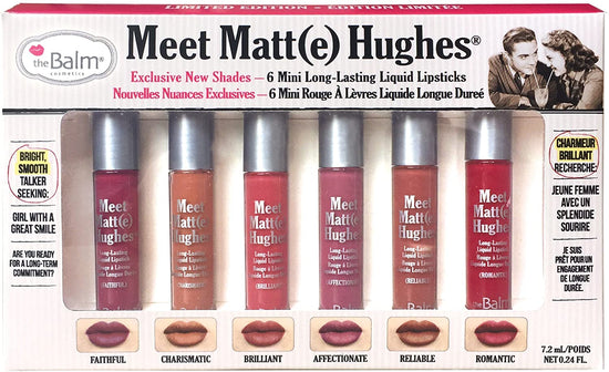 theBalm Cosmetics Meet Matte Hughes Volume 2 Set of 6 Mini Long-Lasting Liquid Lipsticks