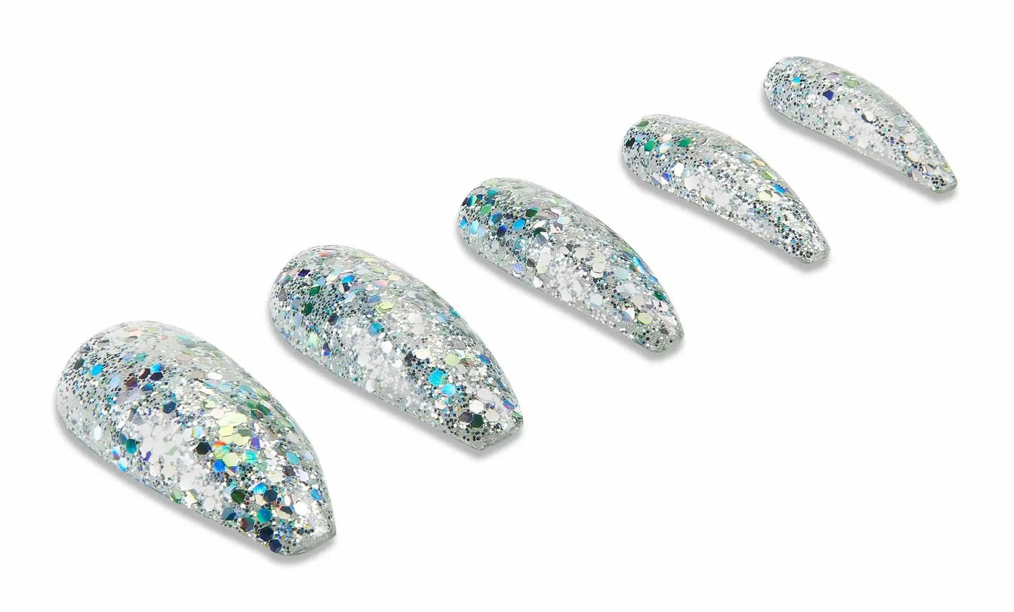 Ardell Nail Addict Premium Nails Blue Jewelled Glitter