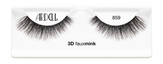  A single pair of Ardell's Faux Mink 859 showing its shorter, flared lash style