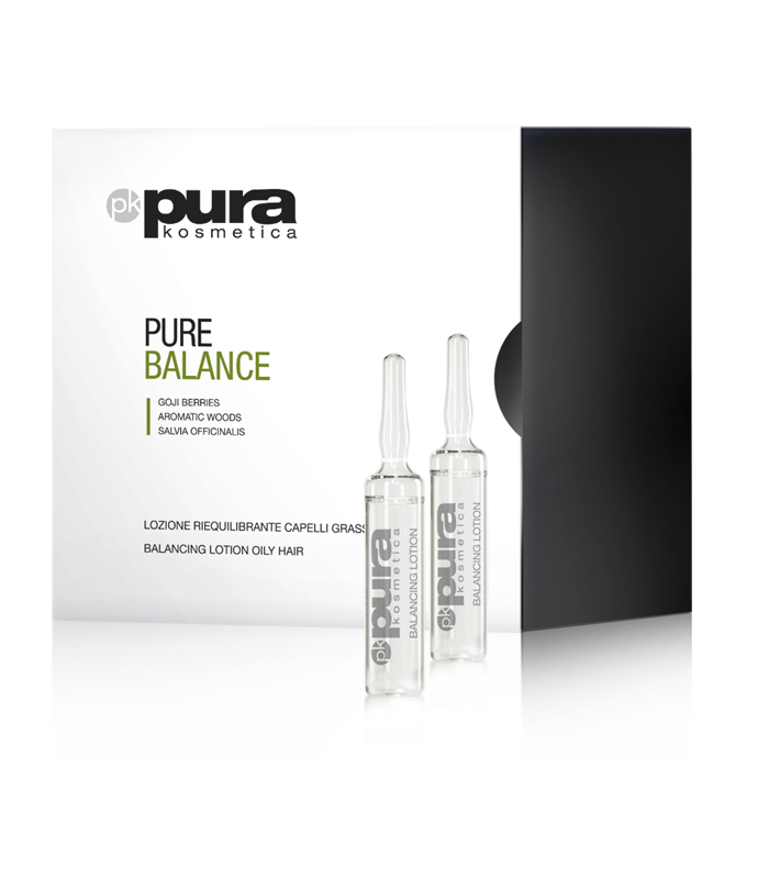 Pura Kosmetica Pure Balance Balancing Lotion for Oily Hair and Scalp, 12 x 6ml