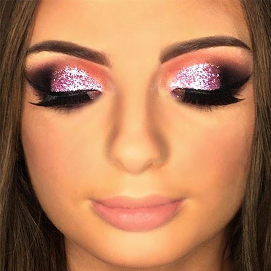 Prima Makeup Pressed Glitter Pink Multi-Tonal Eyeshadow  - Pink to Make the Boys Wink