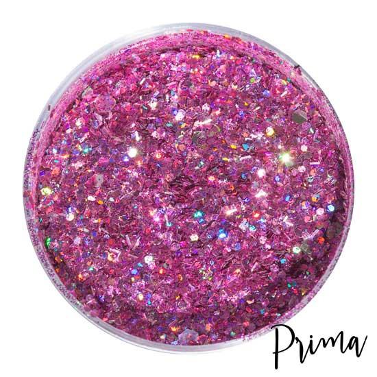 Prima Makeup 30mm Loose Glitter for Face and Body - Aurora Hot Pink